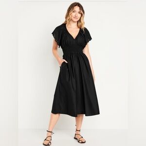 Old Navy Black Midi Dress